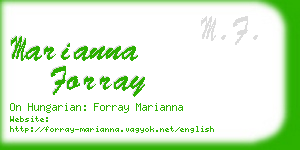 marianna forray business card